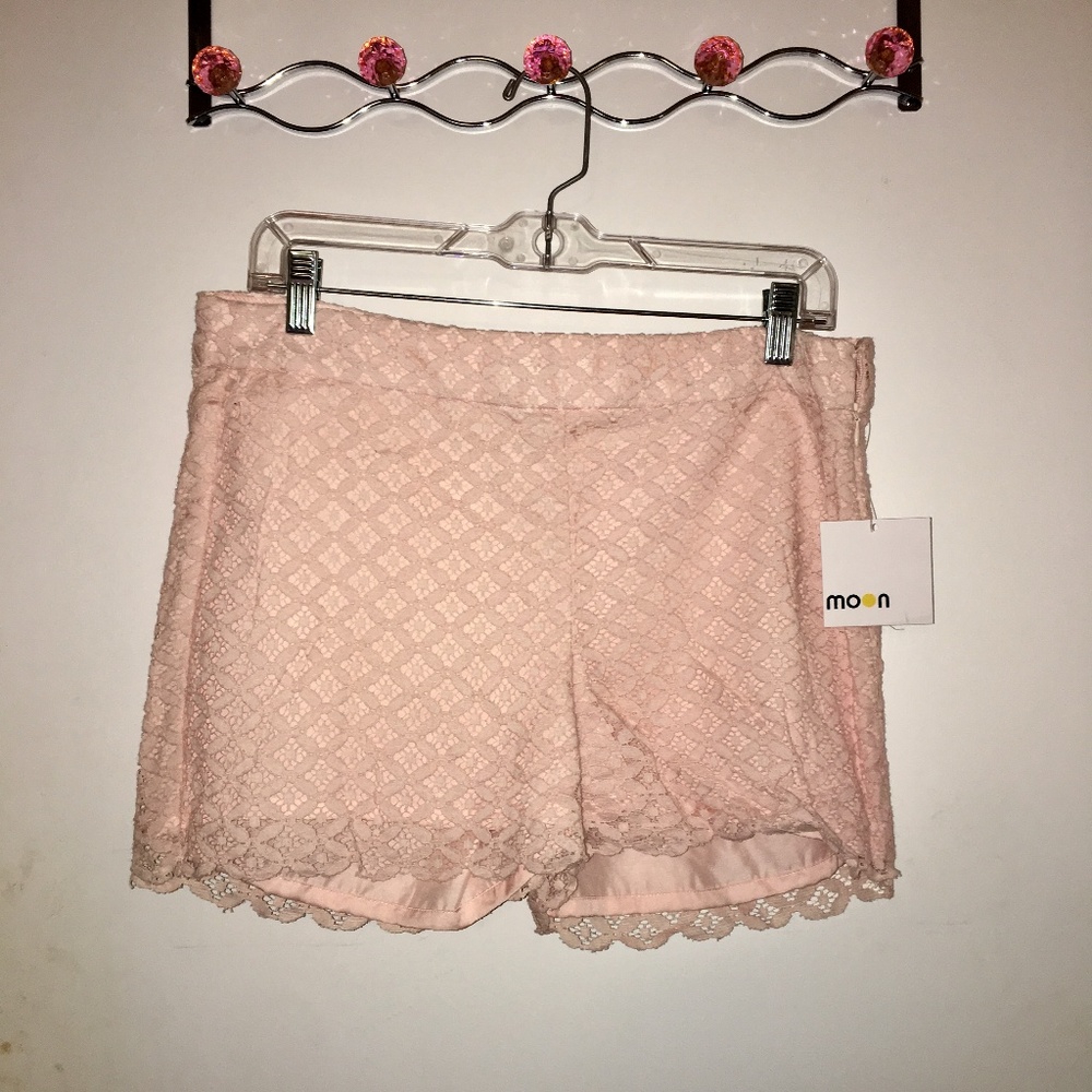 **NWT** Moon Pink Lace Shorts